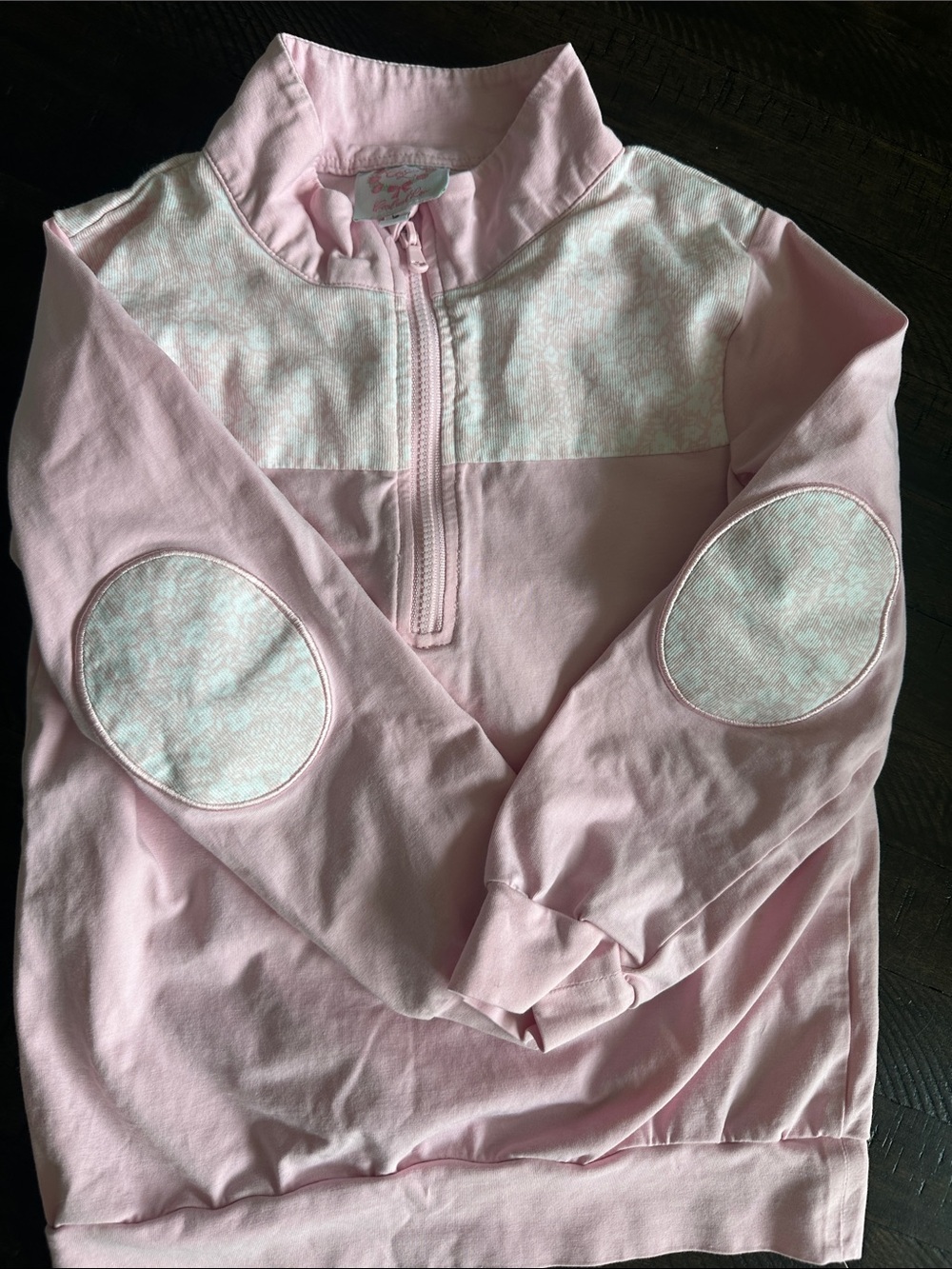 Cecil and Lou -  Half-Zip Pullover with Elbow Patches